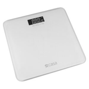 Casa Square Bianco Electronic Glass Scale White 335 x 328 x 45 mm — SA Home Builder Store