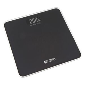 Casa Square Sparkle Nero Electronic Glass Scale Black 335 x 328 x 45 mm — SA Home Builder Store