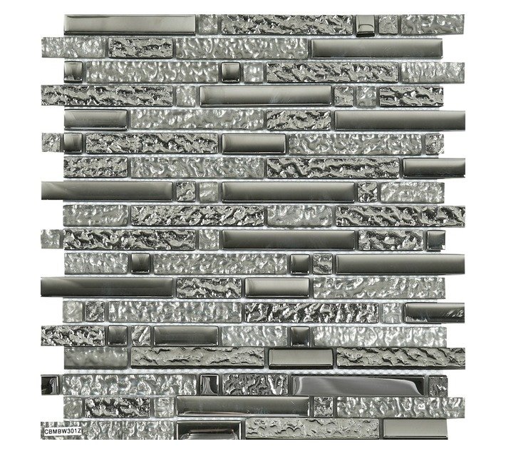 Ceramic Wholesalers CBMBW301Z Pewter/Mirror 3D Interlocking Mosaic Tile - Silver (300 x 300mm) — SA Home Builder Store