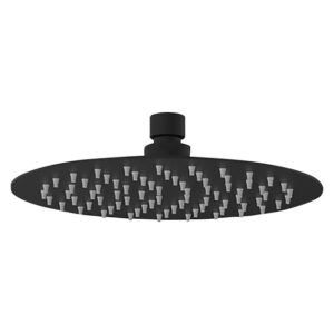 Cobra Seine Ebony Round Shower Head Black 200 mm — SA Home Builder Store