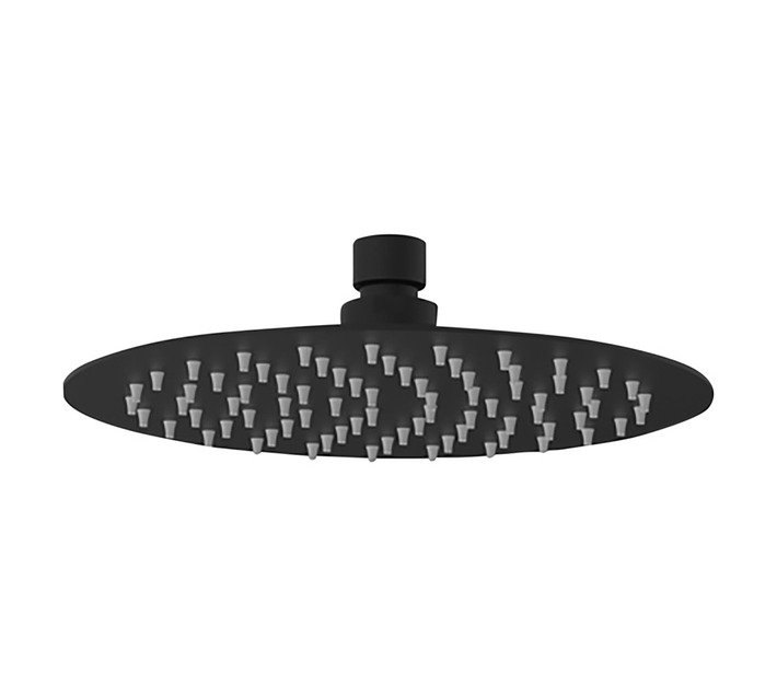 Cobra Seine Ebony Round Shower Head Black 200 mm — SA Home Builder Store