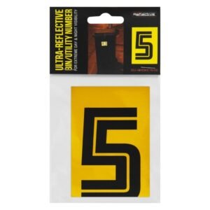 Compopak Reflective Number 5 Yellow 190 x 0.2 x 100 mm — SA Home Builder Store