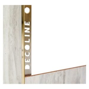 Decoline Straight Edge Trim Brushed Brass 12 x 2500 mm — SA Home Builder Store