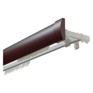 Decor Depot Double Pelmet and Track Mahogany 65 x 1500 mm — SA Home Builder Store