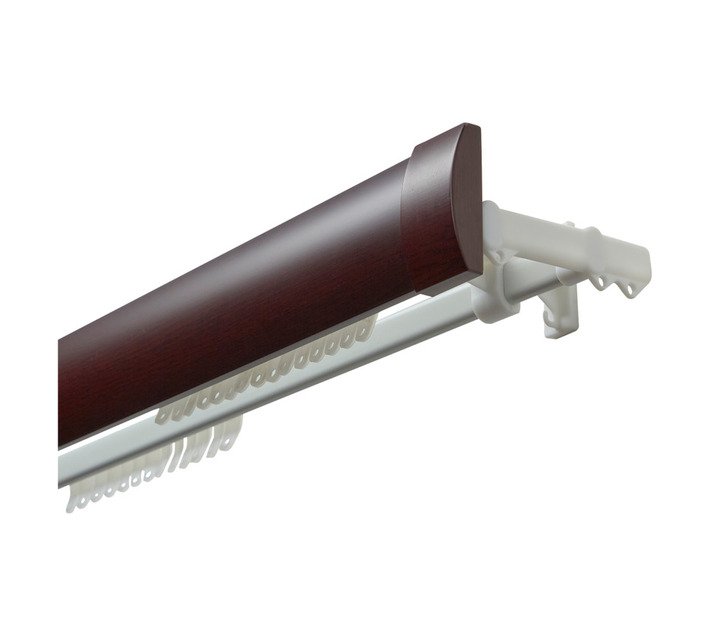 Decor Depot Double Pelmet and Track Mahogany 65 x 1500 mm — SA Home Builder Store