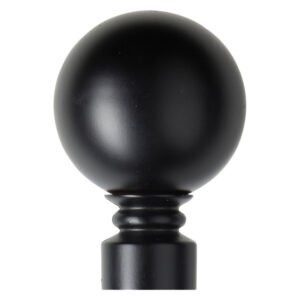 Decor Depot Rod Plastic Ball Finial Black 25 mm — SA Home Builder Store