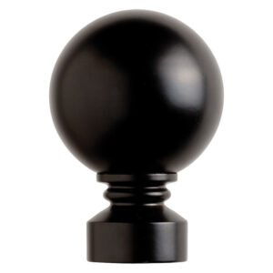 Decor Depot Rod Solid Ball Finial Black 25 mm — SA Home Builder Store