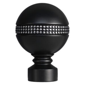 Decor Depot Rod Stud Ball Finial Black 25 mm — SA Home Builder Store