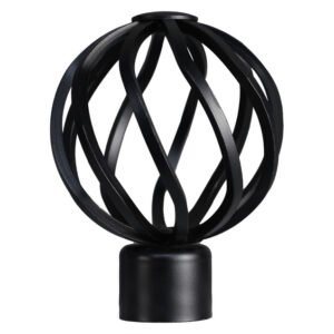Decor Depot Rod Twist Ball Finial Black 25 mm — SA Home Builder Store