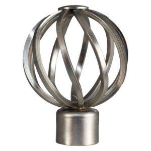 Decor Depot Rod Twist Ball Finial Silver 25 mm — SA Home Builder Store