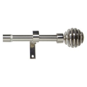 Design House Expanding Rod with Spiral Finial Silver 1200 to 2100 mm — SA Home Builder Store