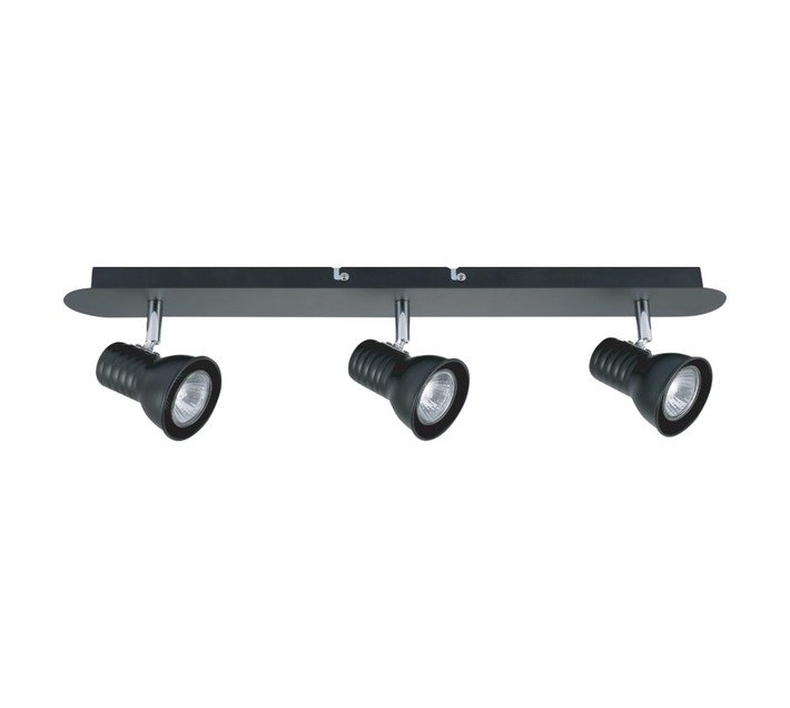 Design House Round Bedside 3 Light Spotlight - Matt Black — SA Home Builder Store