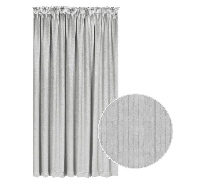 Design House Sheer Chenille Taped Curtain Light Grey 2180 x 2300 mm — SA Home Builder Store