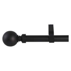 Design House Single Ball Curtain Rail Black 2000 mm — SA Home Builder Store