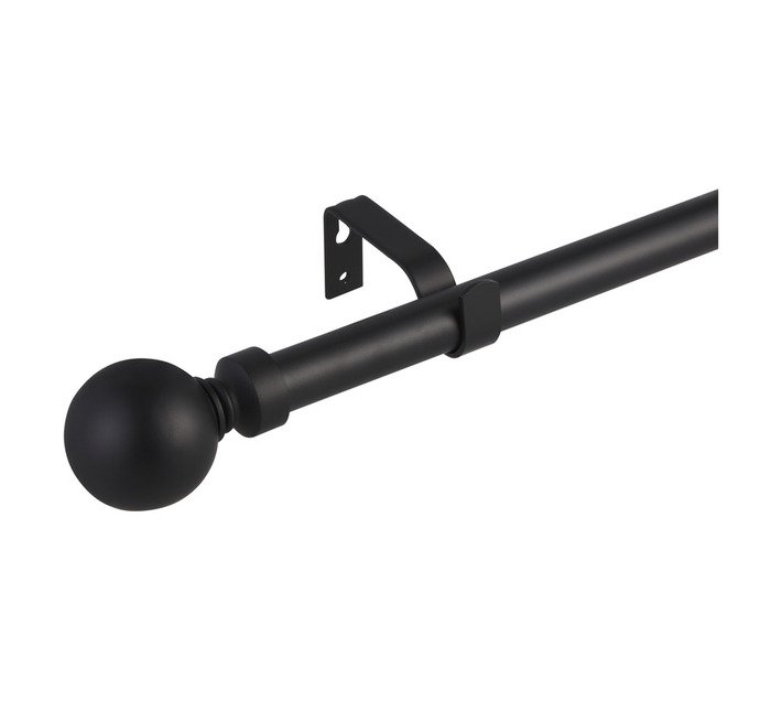 Design House Single Ball Curtain Rail Black 3000 mm — SA Home Builder Store