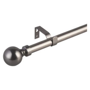Design House Single Ball Curtain Rail Gun Metal Grey 2000 mm — SA Home Builder Store