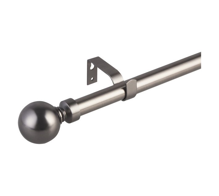 Design House Single Ball Curtain Rail Gun Metal Grey 2000 mm — SA Home Builder Store