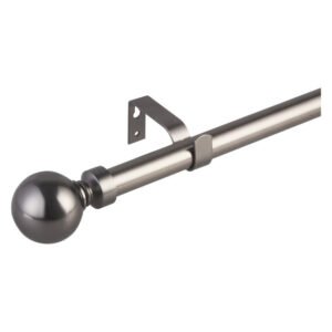 Design House Single Ball Curtain Rail Gun Metal Grey 3000 mm — SA Home Builder Store