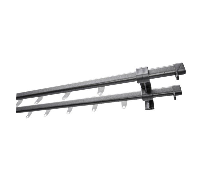 Design House Steel Double Curtain Track Grey 3000 mm — SA Home Builder Store