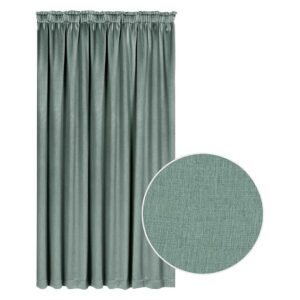 Design House Taped Textured Lined Weave Curtain Blue 2500 x 1400 mm — SA Home Builder Store