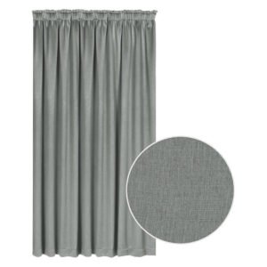 Design House Taped Textured Lined Weave Curtain Grey 2500 x 1400 mm — SA Home Builder Store