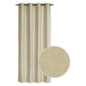 Design House Textured Lined Eyelet Curtain Natural 2500 x 1400 mm — SA Home Builder Store