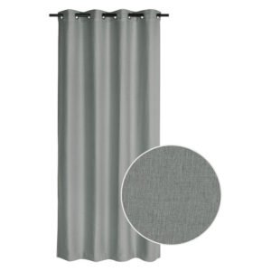 Design House Textured Lined Weave Eyelet Curtain Grey 2250 x 1400 mm — SA Home Builder Store