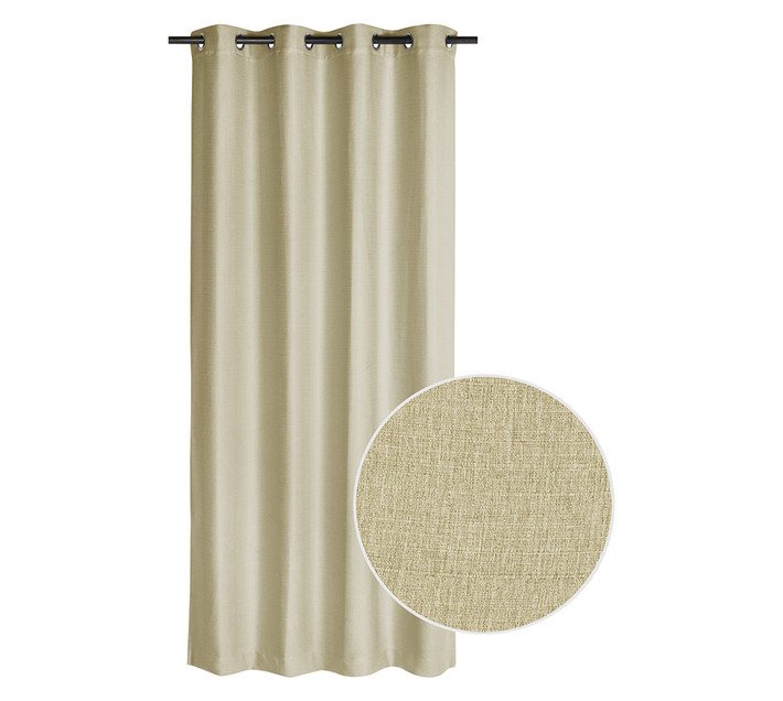 Design House Textured Lined Weave Eyelet Curtain Natural 2250 x 1400 mm — SA Home Builder Store