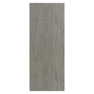 Doortec Paris Laminate 4 Line Deep Groove Door - Oak Green/Grey (813 x 2032 x 40mm) — SA Home Builder Store
