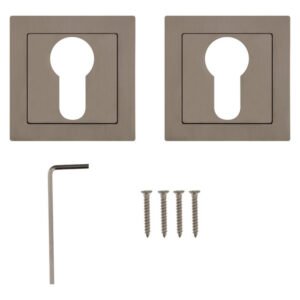 Dortello Satin Nickle Square Escutcheon Plate — SA Home Builder Store