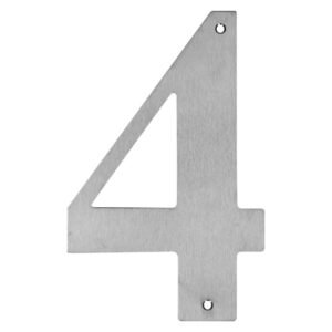 Dortello Stainless Steel Numeral 4 175 mm - Exclusive to Builders — SA Home Builder Store
