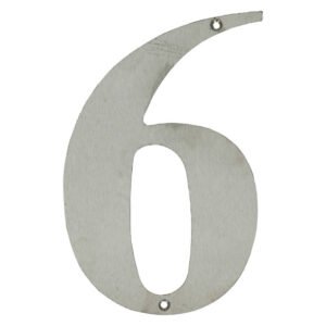 Dortello Stainless Steel Numeral 6 175 mm - Exclusive to Builders — SA Home Builder Store