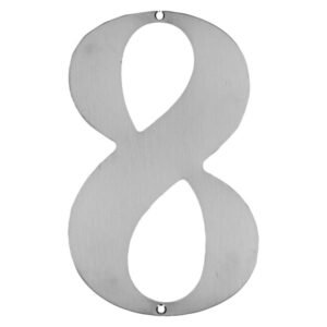 Dortello Stainless Steel Numeral 8 175 mm - Exclusive to Builders — SA Home Builder Store