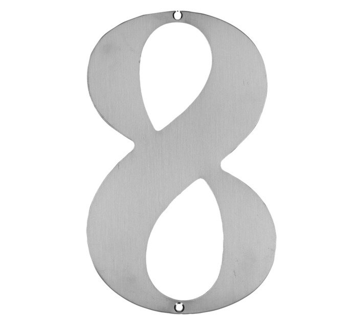 Dortello Stainless Steel Numeral 8 175 mm - Exclusive to Builders — SA Home Builder Store