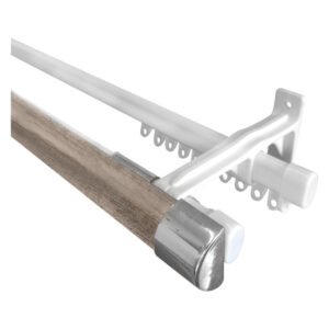 Double Rod and Track Silver 33 x 2000 mm — SA Home Builder Store