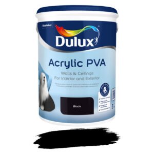 Dulux Acrylic PVA Paint Black 5 L — SA Home Builder Store