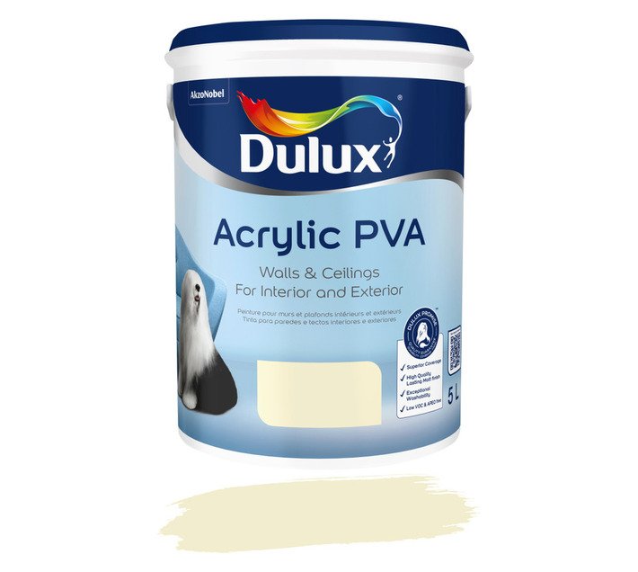 Dulux Acrylic PVA Paint Ivory 5 L — SA Home Builder Store