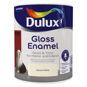 Dulux Gloss Enamel Paint Almond White 1 L — SA Home Builder Store