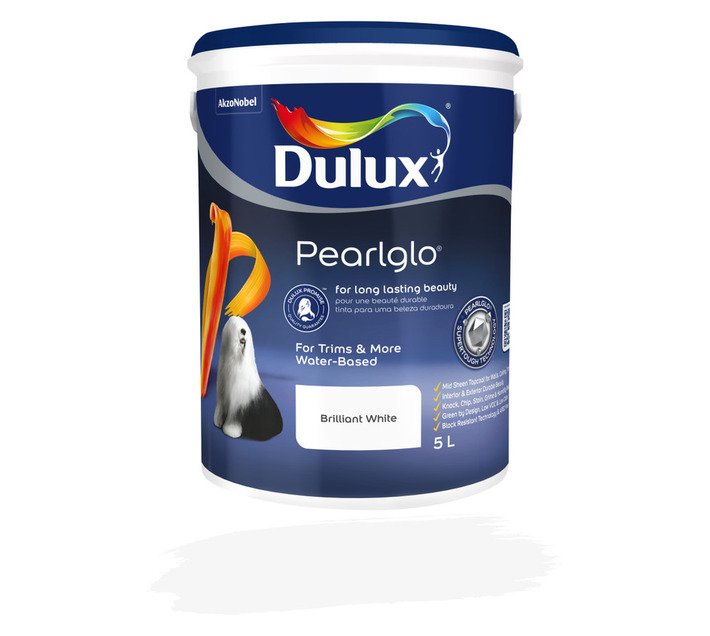 Dulux Pearlglo Water Based Paint White 5 L — SA Home Builder Store