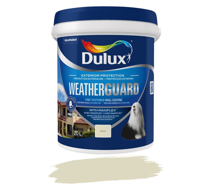 Dulux Weatherguard Fine Textured Paint Marbella 20 L — SA Home Builder Store