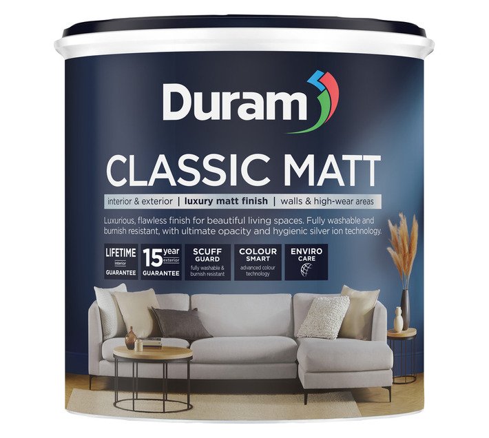 Duram Classic Matt Deep Tint Base Paint 1 L – Interior Matt Deep, (Colourant Required for Custom Tinting) — SA Home