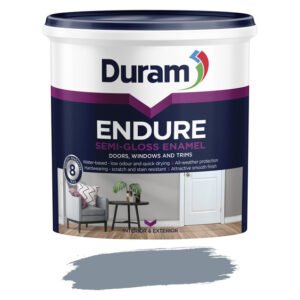 Duram Endure Semi-Gloss Enamel Paint Battleship Grey 1 L — SA Home Builder Store