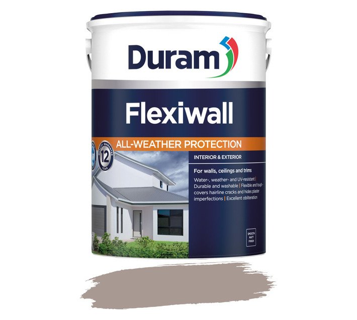 Duram Flexiwall Paint Shade 5 L– Waterproof, Flexible Paint for Durable Exterior Protection — SA Home Builder Store