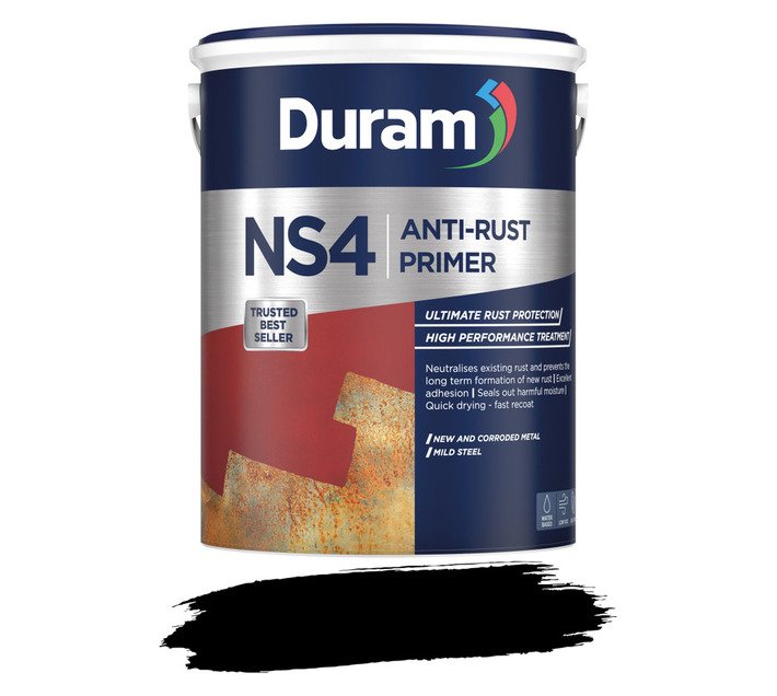 Duram NS4 Anti-Rust Coating Primer Black 5 L — SA Home Builder Store