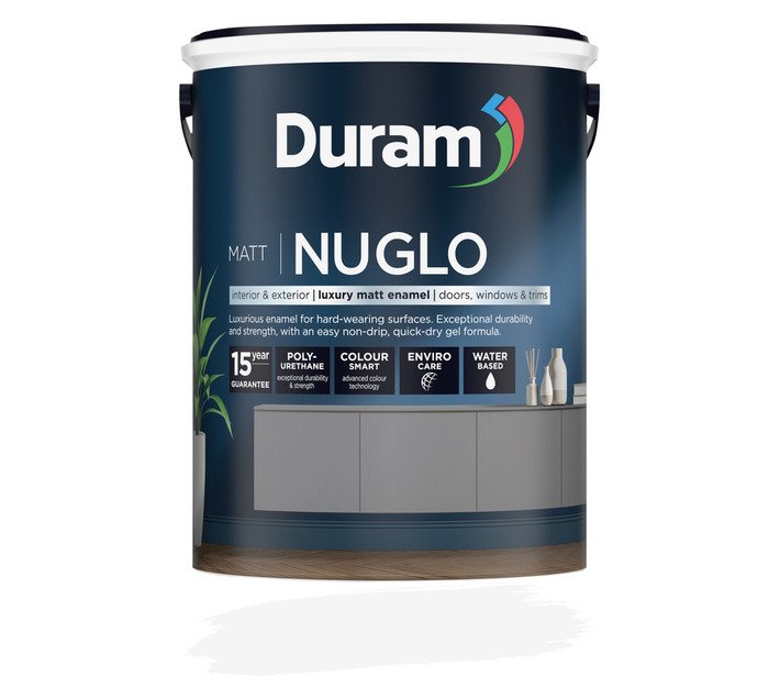 Duram NuGloss Matt Pastel Tint Base Paint 5 L – Luxurious Matt Enamel for Hard-Wearing Surface (Require Tinting for