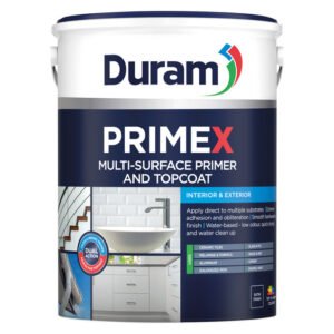 Duram PrimeX Clear Tint Base Paint 5 L – Exterior Sheen Finish for Enhanced Durability and Protection (Require Tinting