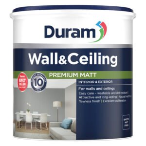 Duram Wall and Ceiling Deep Tint Base Paint 1 L – Interior Matt Finish, Smooth Coverage (Require Tinting for Custom