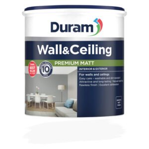 Duram Wall and Ceiling Pastel Tint Base Paint 1 L – Interior Matt Finish, Smooth Coverage (Require Tinting for Custom