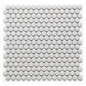 Earthstone Penny Round Mosaic Tile - White (300 x 300 x 6mm) — SA Home Builder Store