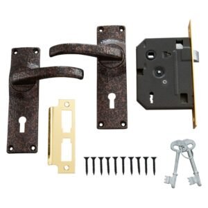 Eureka 2 Lever Lockset - H/Tone Brown — SA Home Builder Store